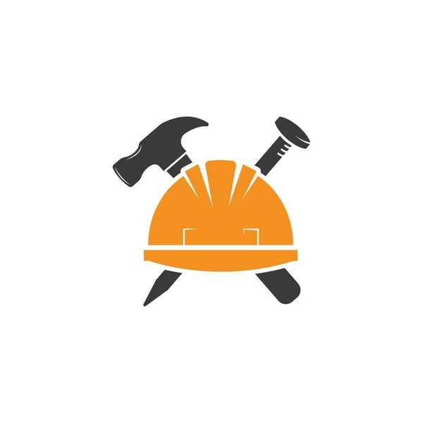 Construction Helmet Vector Illustration Design Template — Stock Vector