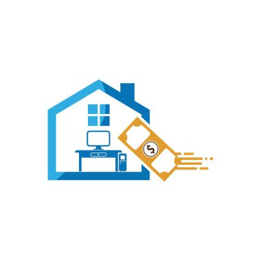 ev vektör logo illüstrasyon tasarımından çalışma 