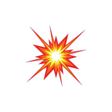 boom patlama simgesi vektör çizimi tasarımı