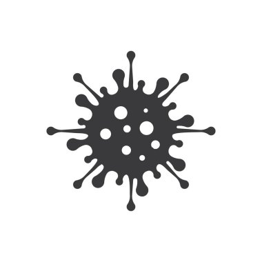 Virüs ve bakteri simgesi vektör çizim şablonu