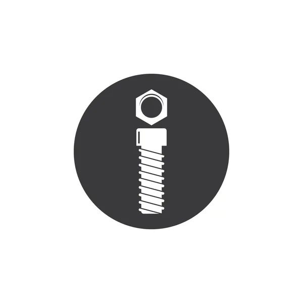 Nut Screw Icon Vector Illustration Design Template — Stock Vector