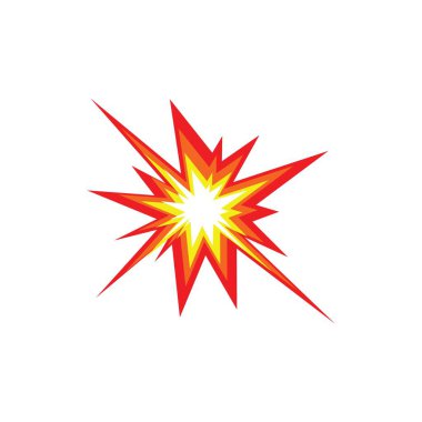 boom patlama simgesi vektör çizimi tasarımı