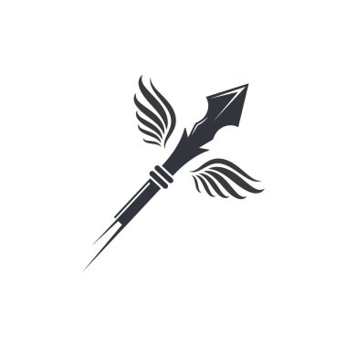 mızrak simgesi vektör çizim şablonu