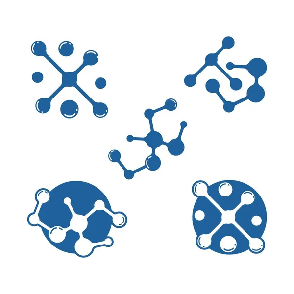 Шаблон Векторной Иллюстрации Логотипа Молекулы — стоковый вектор