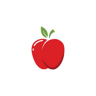 Apple logo simgesi vektör çizim şablonu