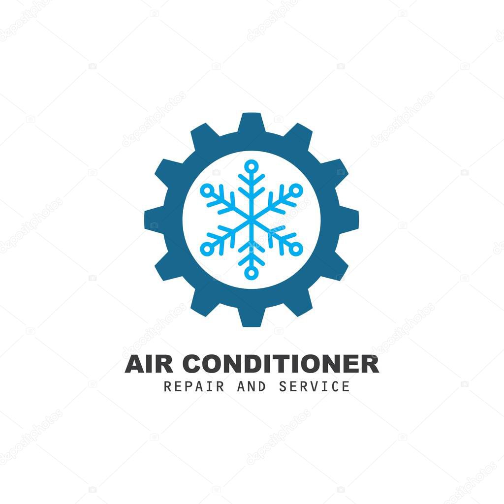 airconditioner repair and service vector icon illustration design template