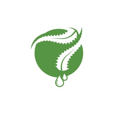 aloevera logo simgesi vektör illüstrasyon tasarım şablonu
