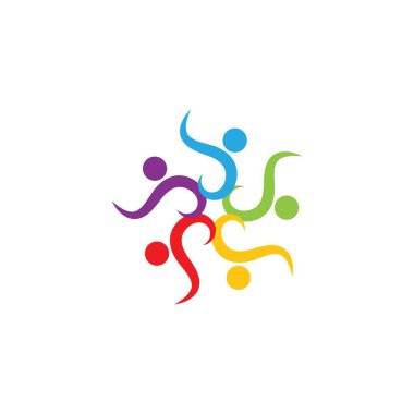 topluluk, ağ ve sosyal insanlar logo tasarımı karakteri 
