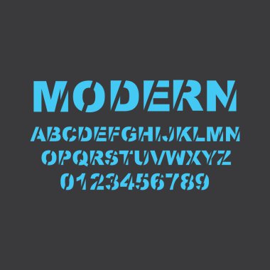 Sayılar vektör tasarım şablonuna sahip modern yazı tipi