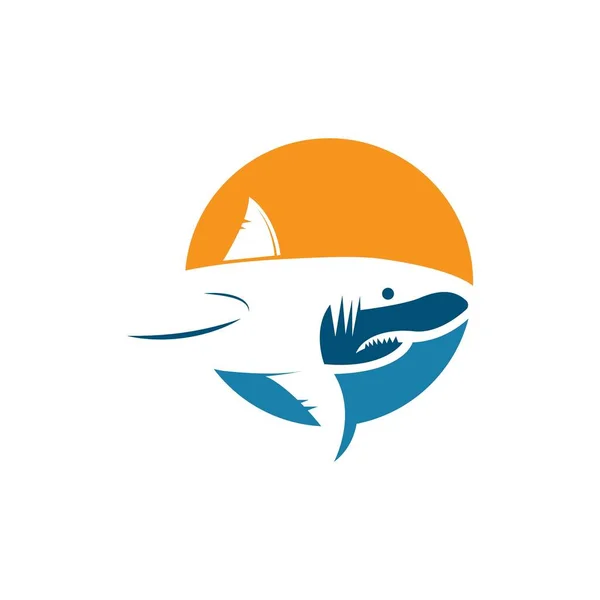 Modelo Design Ilustração Vetorial Tubarão — Vetor de Stock