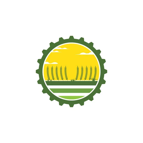 Agriculture Ferme Icône Logo Vecteur Design — Image vectorielle