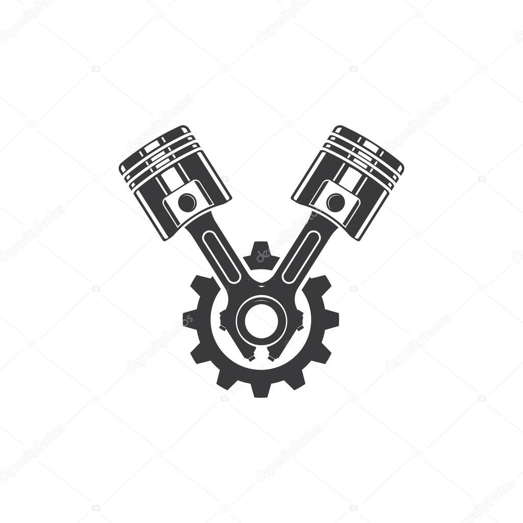 piston vector icon illustration design template