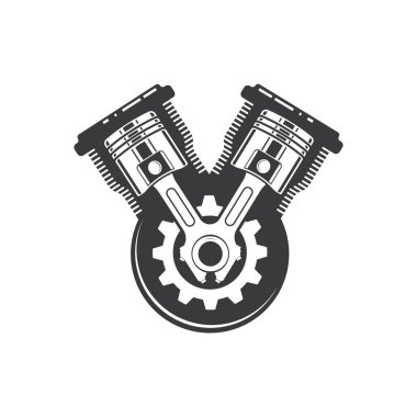 motor piston vektör resmetme şablonu