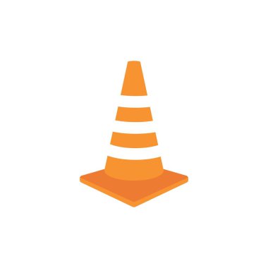 Trafik konisi vektör çizim şablonu