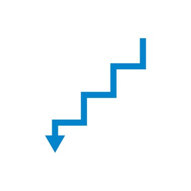 Yukarıdaki aşağı ok vektör çizim şablonu