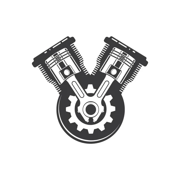 Engine Piston Vector Icon Illustration Design Template — Stock Vector