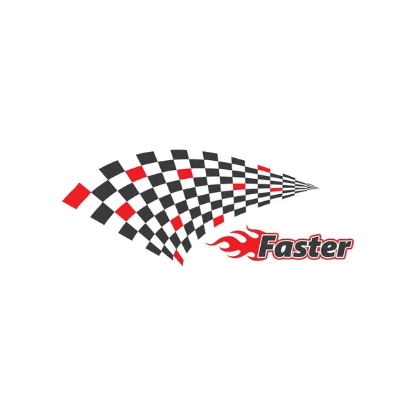 Racing Flag Icon Automotif Illustration Vector Template — 스톡 벡터