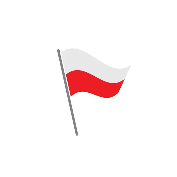 Diseño Ilustración Vector Bandera Polonia — Archivo Imágenes Vectoriales