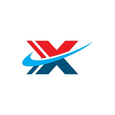 x harfi ok simgesi logo vektör illüstrasyon tasarımı