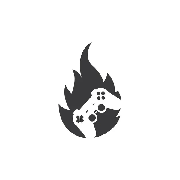 Controle Vídeo Game Logotipo Ícone Vetor Ilustração Design — Vetor de Stock