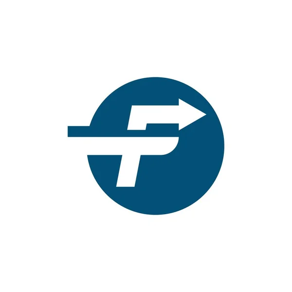Harfi Simgesi Logo Vektör Tasarımı — Stok Vektör