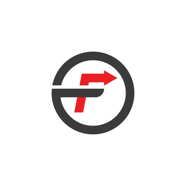 Letra Ícone Seta Design Vetor Logotipo —  Vetores de Stock