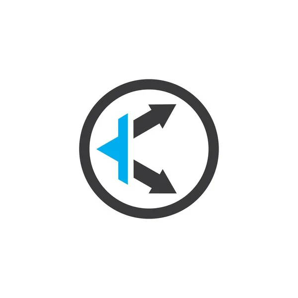 Letter Arrow Logo Template Vector Illustratie — Stockvector