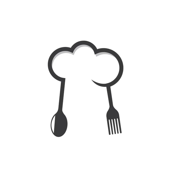Fork Spoon Logo Icon Vector Illustration Template — Stock Vector