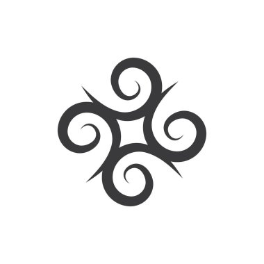 girdap rüzgar logo vektör tasarım şablonu