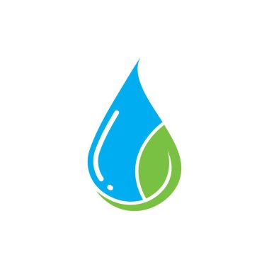 su damlası yaprağı konsepti Logo Şablonu vektör çizimi tasarımı
