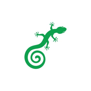 Gecko logo vektör simgesi illüstrasyon şablonu