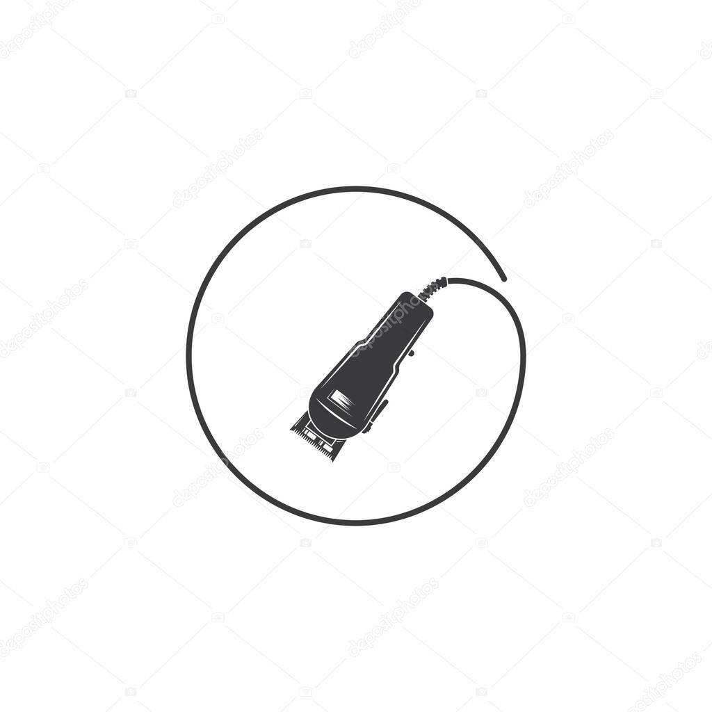 Electric clippers vector icon illustration design template
