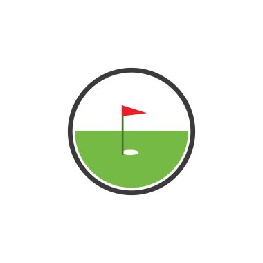 Golf Logo Şablonu vektör çizim simgesi tasarımı