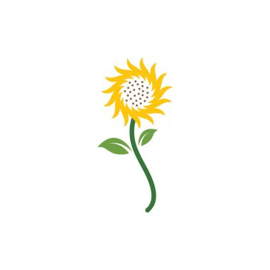 Ayçiçeği logo vektör illüstrasyonu