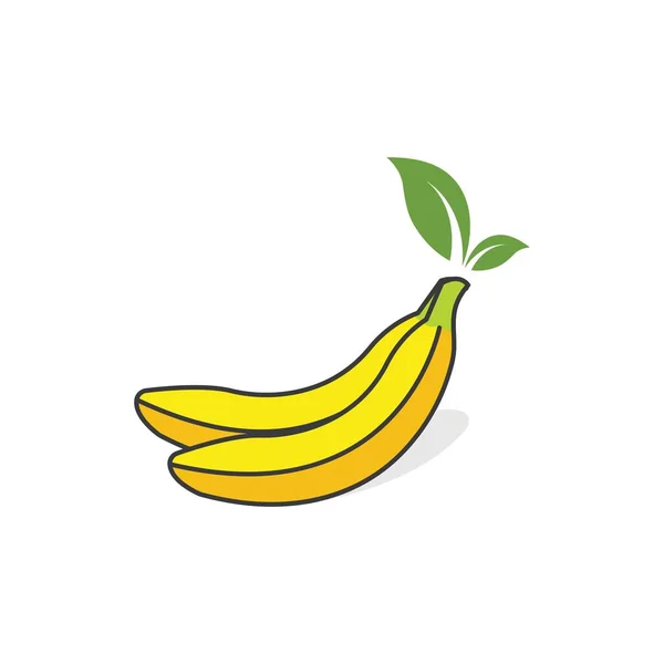 Bananenlinie Symbol Vektor Illustration Design Vorlage — Stockvektor