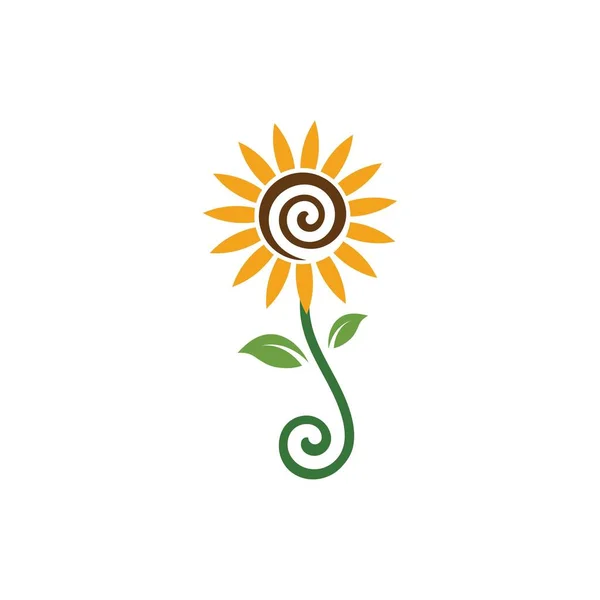 Sonnenblume Logo Symbol Vektor Illustration — Stockvektor