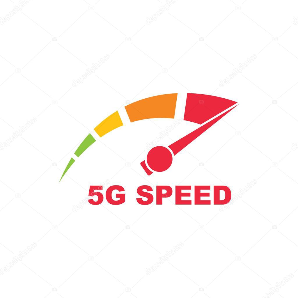 5g signal speed vector icon design template