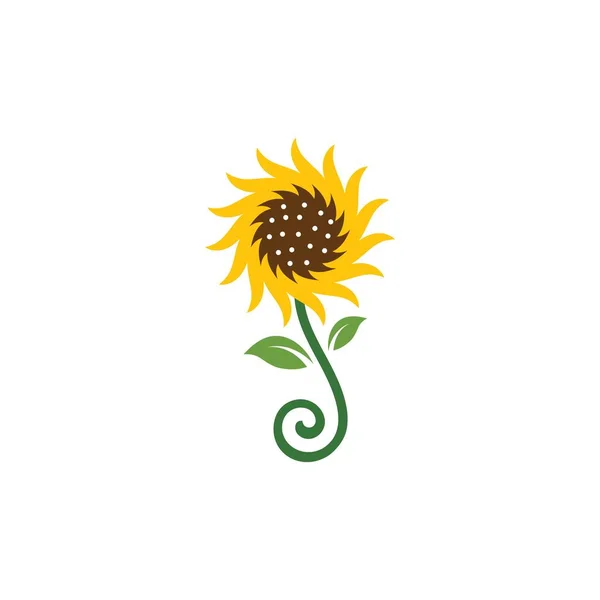 Sonnenblume Logo Symbol Vektor Illustration — Stockvektor