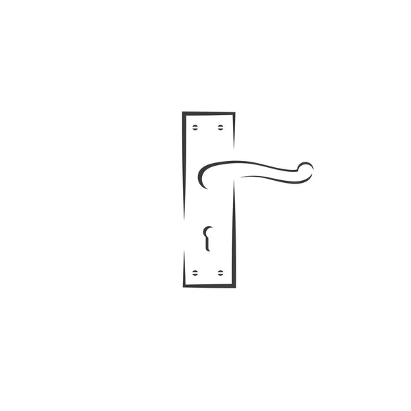 Türgriff Symbol Vektor Illustration Design Vorlage — Stockvektor