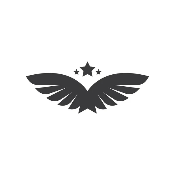 Flügel Logo Symbol Symbol Vektor Illustration Vorlage — Stockvektor