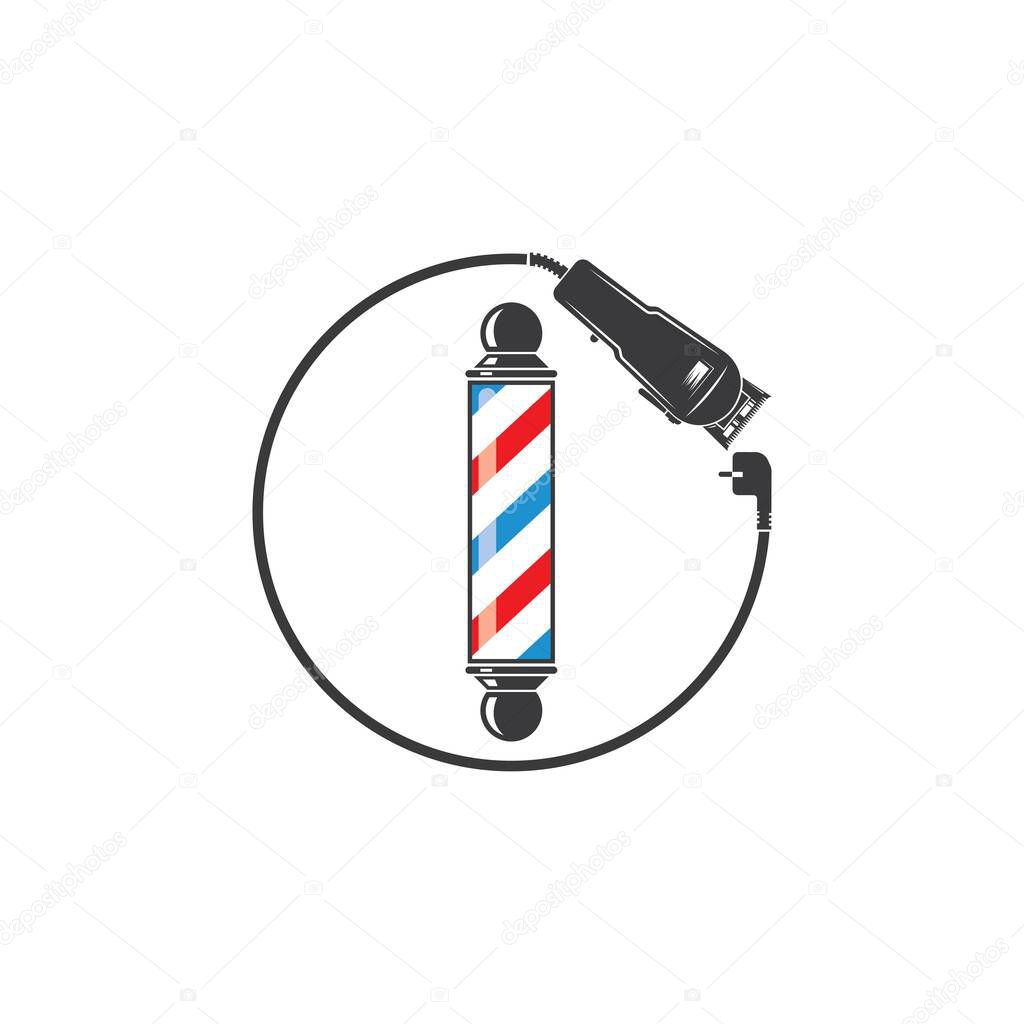 Barber shop icon logo vector icon template