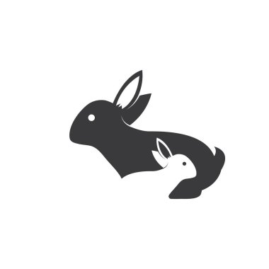 Tavşan Logosu şablon vektör illüstrasyon tasarımı