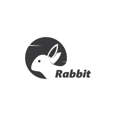 Tavşan Logosu şablon vektör illüstrasyon tasarımı
