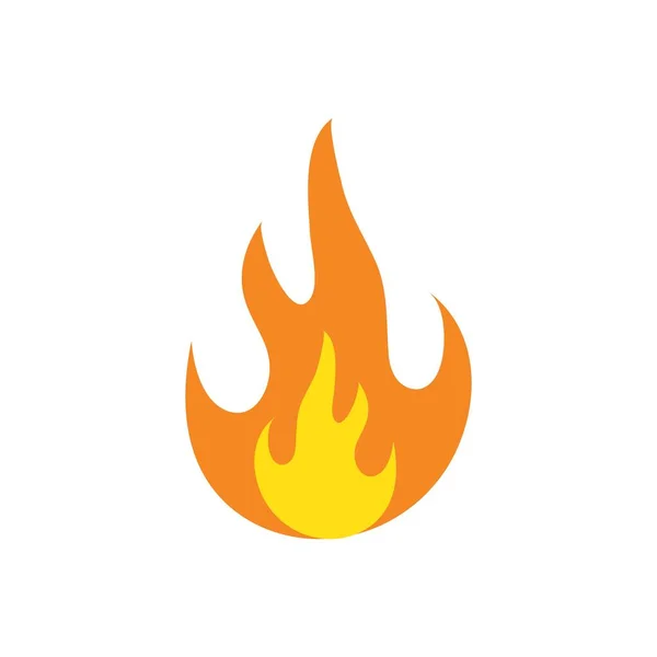 Tűz Láng Logo Ikon Vektor Illusztráció Tervezés Sablon — Stock Vector