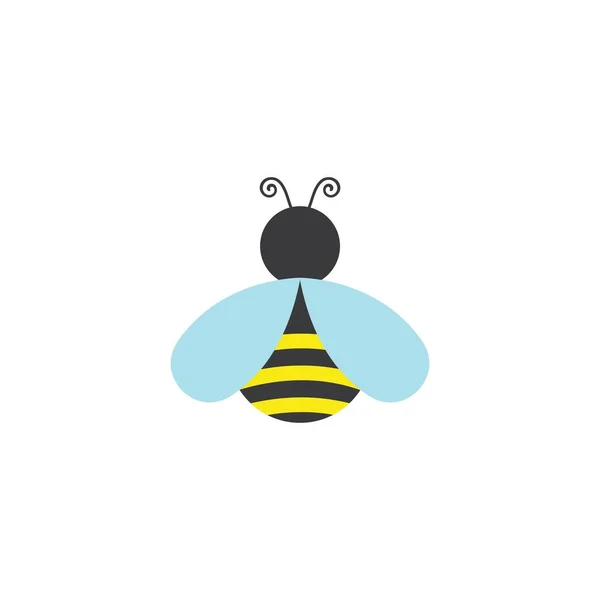 Honey Bee Logo Template Vector Icon Illustration Design — Stock Vector