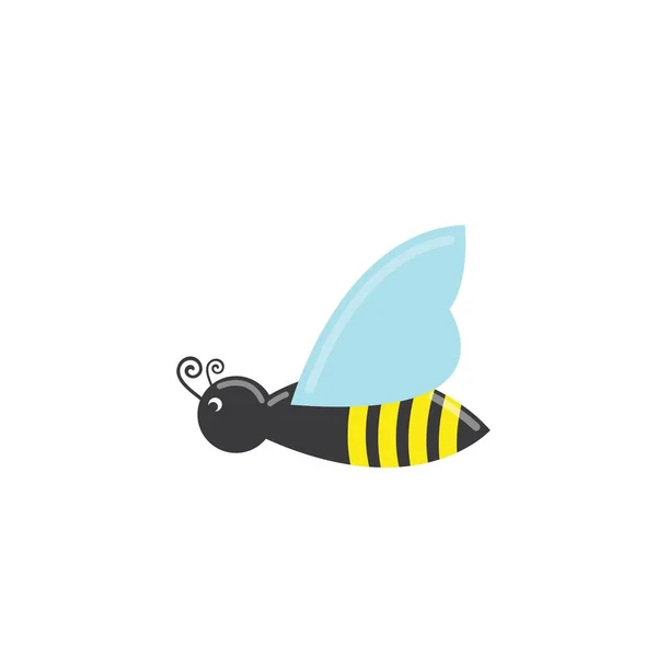 Miel Bee Logo Plantilla Vector Icono Ilustración Diseño — Vector de stock