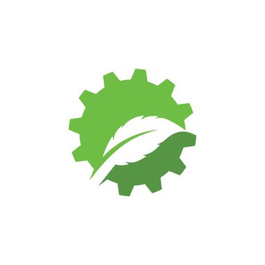 dişli yaprak vektör resimleme şablonu