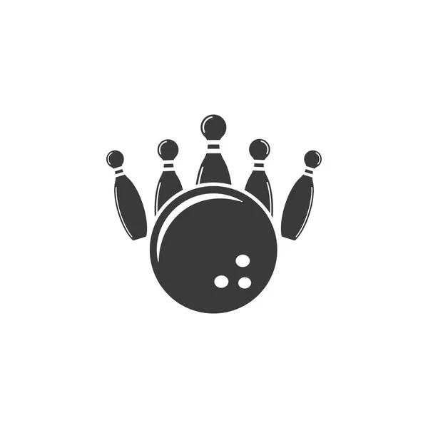 Bowling Vektor Symbol Illustration Design Vorlage — Stockvektor