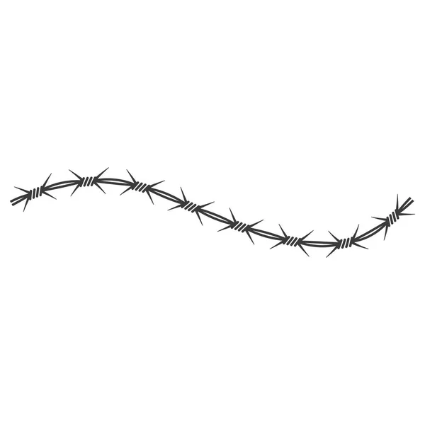 Barbed Wire Vector Illustration Design Template — Stock Vector