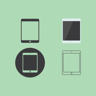 tablet aygıtı simge vektör çizim şablonu
